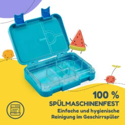 Schmatzfatz Junior Lunchbox 6 Fächer 21,3 X 15 X 4,5 Cm (BxHxT) -Klarstein 10037944 de 0005 usp