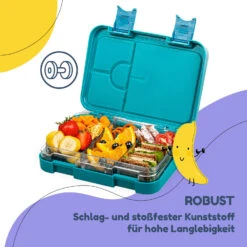 Schmatzfatz Junior Lunchbox 6 Fächer 21,3 X 15 X 4,5 Cm (BxHxT) -Klarstein 10037944 de 0006 usp