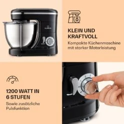 Bella Mini Rührmaschine 1200 W 6 Stufen 4 Liter Edelstahl Pulsfunktion 8 Bella Mini Rührmaschine 1200 W 6 Stufen 4 Liter Edelstahl Pulsfunktion -Klarstein 10037980 de 0003 logo