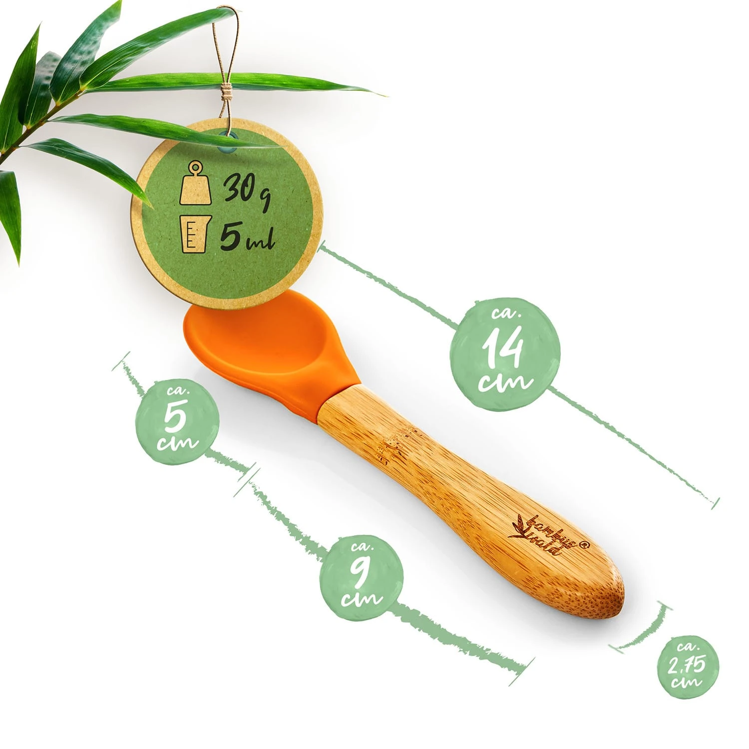 5er-Set Kinderlöffel Löffelstiel: Bambus Laffe: Silikon Bunt 6 5er-Set Kinderlöffel Löffelstiel: Bambus Laffe: Silikon Bunt – Bild 6