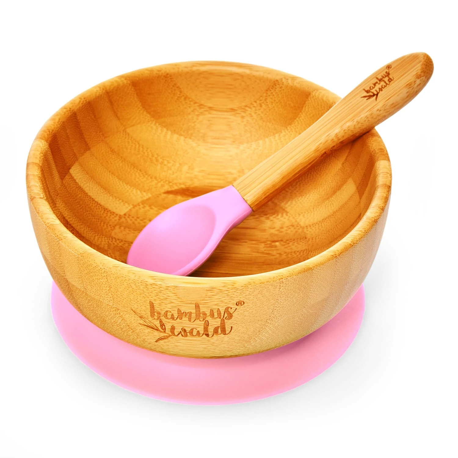 Kindergeschirr Mit Bambusschale Und Löffel 400 Ml Inkl. Saugnapf Ø: 13,7 Cm 1 Kindergeschirr Mit Bambusschale Und Löffel 400 Ml Inkl. Saugnapf Ø: 13,7 Cm