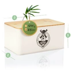 Stigby 2-in-1 Brotkasten Mit Schneidebrett Metallblech Bambus -Klarstein 10038121 yy 0007 logo