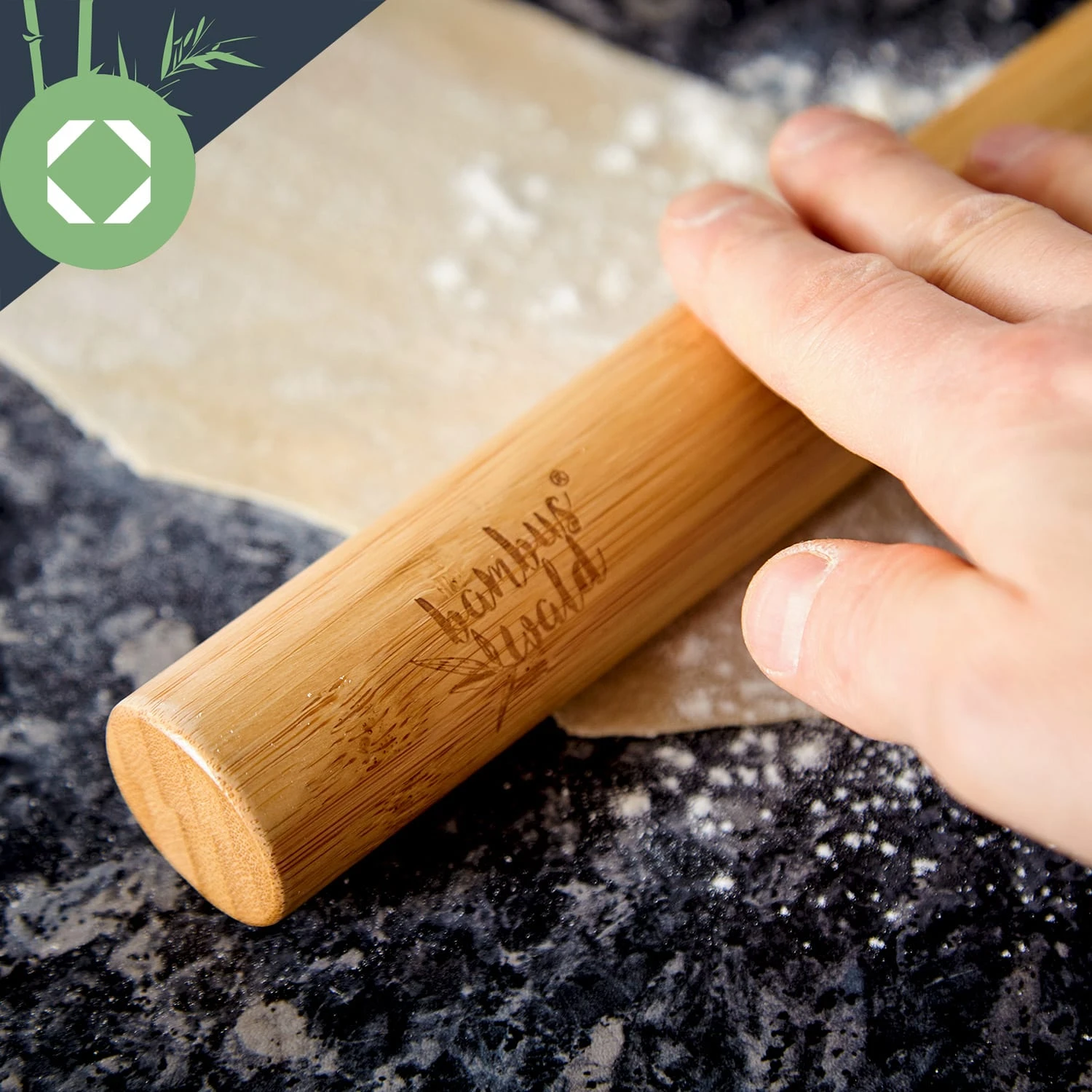 Teigroller 2er-Set 100 % Bambus 30/40 X 3,3 Cm (LxØ) Glatt Bambus 3 Teigroller 2er-Set 100 % Bambus 30/40 X 3,3 Cm (LxØ) Glatt Bambus – Bild 3