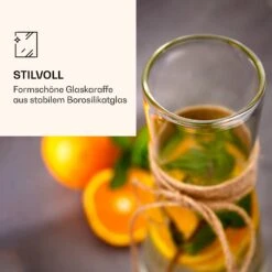 Glaskaraffe Mit Bambusdeckel Borosilikatglas Hitzebeständig -Klarstein 10038230 de 0006 logo