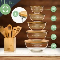Glasschüssel 2200 Ml Bambusdeckel Verschließbar BPA-frei Größe L 15 Glasschüssel 2200 Ml Bambusdeckel Verschließbar BPA-frei Größe L -Klarstein 10038270 yy 0008 logo