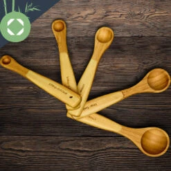 Messlöffel-Set Back- Und Kochbesteck Ideales Abmessen 5er-Set Bambus 10 Messlöffel-Set Back- Und Kochbesteck Ideales Abmessen 5er-Set Bambus -Klarstein 10038313 yy 0004 logo