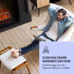 Kamini FXL 2G Elektrischer Kamin Kamineinsatz 1800 W LED-3D-Flammenillusion -Klarstein 10038365 de 0006 logo