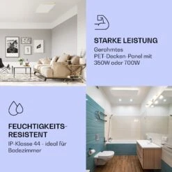 Wondersky Decken-Infrarotheizstrahler 700W 60 X 6 X 120 Cm (BxHxT) IP44 12 Wondersky Decken-Infrarotheizstrahler 700W 60 X 6 X 120 Cm (BxHxT) IP44 -Klarstein 10038380 de 0005 logo