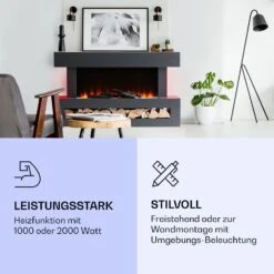 Studio Light & Fire 3 Smart Kamin 1000/2000W MDF WiFi-Steuerung 10 Studio Light & Fire 3 Smart Kamin 1000/2000W MDF WiFi-Steuerung -Klarstein 10038384 de 0003 logo