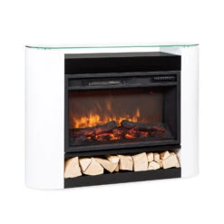 Studio 10 Arc Elektrokamin 1800 W LED-Flammen Heizlüfter Fernbedienung