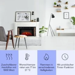 Saint Helens Elektrokamin 1900 W LED-Technik Fernbedienung 9 Saint Helens Elektrokamin 1900 W LED-Technik Fernbedienung -Klarstein 10038615 de 0003 usp