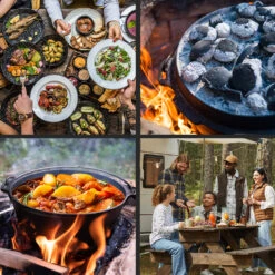 Guernsey Premium Dutch Oven 9.0 BBQ-Topf Gusseisen Voreingebrannt Größe L / 9 Qt -Klarstein 10038639 de 0005 usp