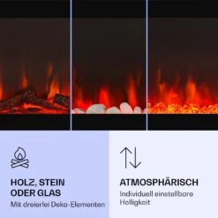 Galeras Elektrischer Wand- Und Einbaukamin 1800 W LED 3 Farben Timer 11 Galeras Elektrischer Wand- Und Einbaukamin 1800 W LED 3 Farben Timer -Klarstein 10038687 de 0004 logo