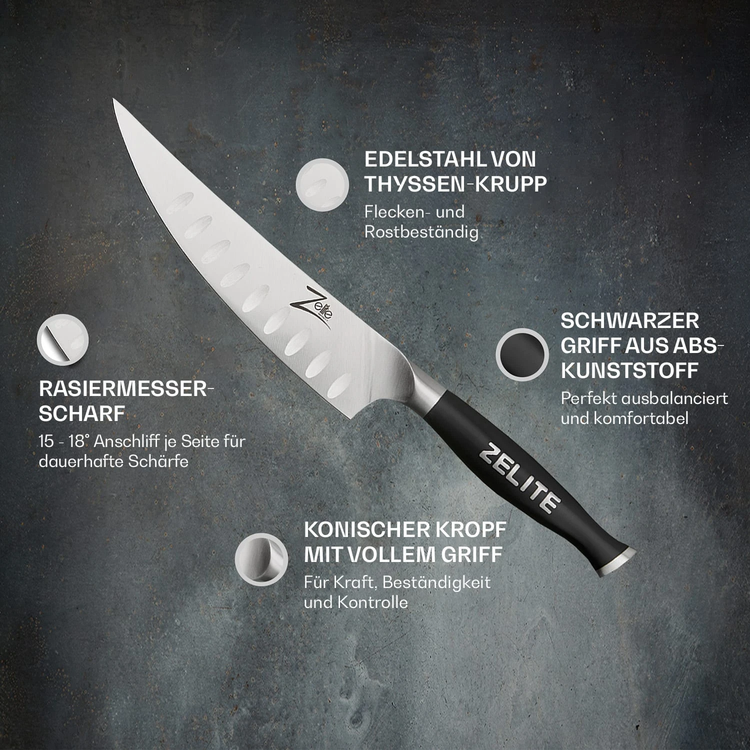 Comfort Pro Serie 6" Ausbeinmesser 56 HRC Hohlkammer Edelstahl 2 Comfort Pro Serie 6" Ausbeinmesser 56 HRC Hohlkammer Edelstahl – Bild 2