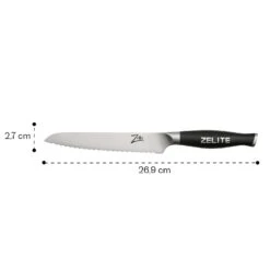 Comfort Pro Serie 6" Allzweckmesser Wellenschliff 56 HRC Edelstahl -Klarstein 10039034 yy 0005 logo