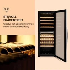 Klarstein Vinamour 77 Duo Weinkühlschrank 191 Liter 5 - 20 °C 2 Kühlzonen -Klarstein 10039771 de 0003 logo