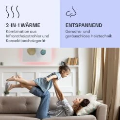 Mojave 750 Smart 2-in-1 Heizgerät Infrarot Konvektor 85x60cm 750W RGB-Licht -Klarstein 10039821 de 0004 logo