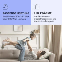 La Palma 750 Smart 2-in-1 Heizgerät Infrarot Konvektor 85x60cm 750W Spiegelfront -Klarstein 10039831 de 0004 logo