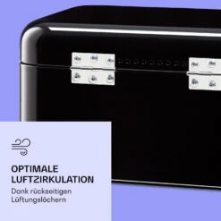 Delaware Brotkasten Metall 30 X 16 X 20,5 Cm Klappdeckel Lüftungslöcher -Klarstein 10039910 de 0005 logo