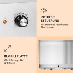 Grillmeile 4400 Elektrogrill Plancha 2x2200W Grillplatte Edelstahl 10 Grillmeile 4400 Elektrogrill Plancha 2x2200W Grillplatte Edelstahl -Klarstein 10039915 de 0003 logo