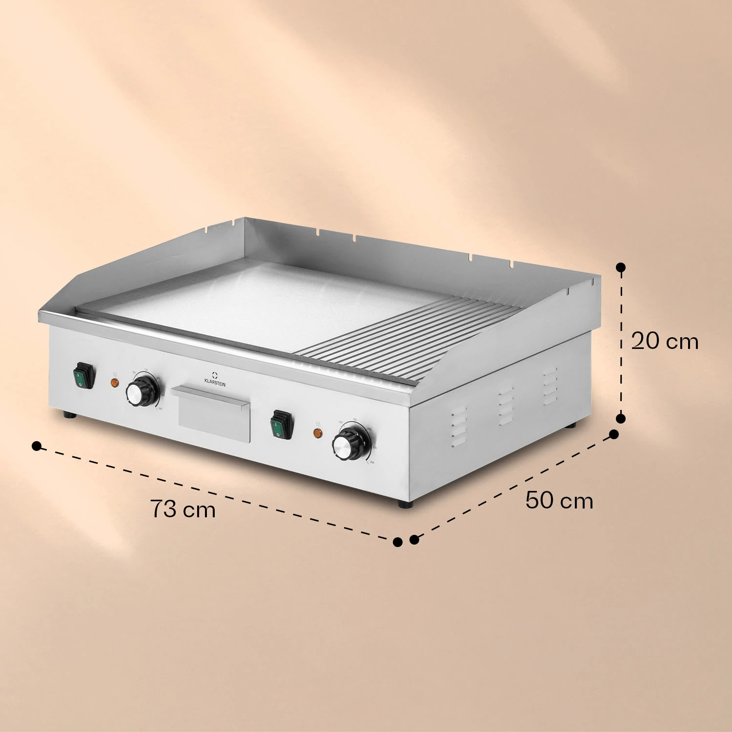 Grillmeile 4400 Elektrogrill Plancha 2x2200W Grillplatte Edelstahl 8 Grillmeile 4400 Elektrogrill Plancha 2x2200W Grillplatte Edelstahl – Bild 8