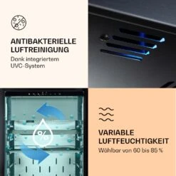 Steakhouse Pro 233 Onyx Fleischreifeschrank 1 Zone 233 L 1-25°C Touch Panorama -Klarstein 10039936 de 0006 logo