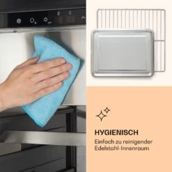 Steakhouse Pro 233 Onyx Fleischreifeschrank 1 Zone 233 L 1-25°C Touch Panorama -Klarstein 10039936 de 0007 logo