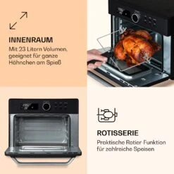 Prime Air Heißluftfritteuse 1500W 23l Timer 8 Programme 11 Prime Air Heißluftfritteuse 1500W 23l Timer 8 Programme -Klarstein 10040025 de 0005 logo