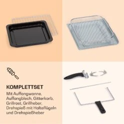 Prime Air Heißluftfritteuse 1500W 23l Timer 8 Programme 12 Prime Air Heißluftfritteuse 1500W 23l Timer 8 Programme -Klarstein 10040025 de 0006 logo