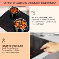 Victoria 4 Flex Induktionskochfeld Einbau 7000W 2 Flexzonen Timer -Klarstein 10040201 de 0004 usp