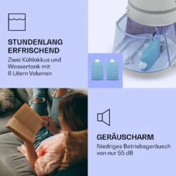Skyscraper Ice Smart 4-in-1 Luftkühler & Ventilator WiFi 210m³/h Fernbedienung 13 Skyscraper Ice Smart 4-in-1 Luftkühler & Ventilator WiFi 210m³/h Fernbedienung -Klarstein 10040207 de 0006 logo