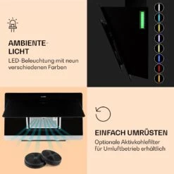 Aurora 90 Smart Dunstabzugshaube 550 M³/h 90cm Kopffrei Ambiente-Licht EEC A++ 12 Aurora 90 Smart Dunstabzugshaube 550 M³/h 90cm Kopffrei Ambiente-Licht EEC A++ -Klarstein 10040236 de 0005 logo