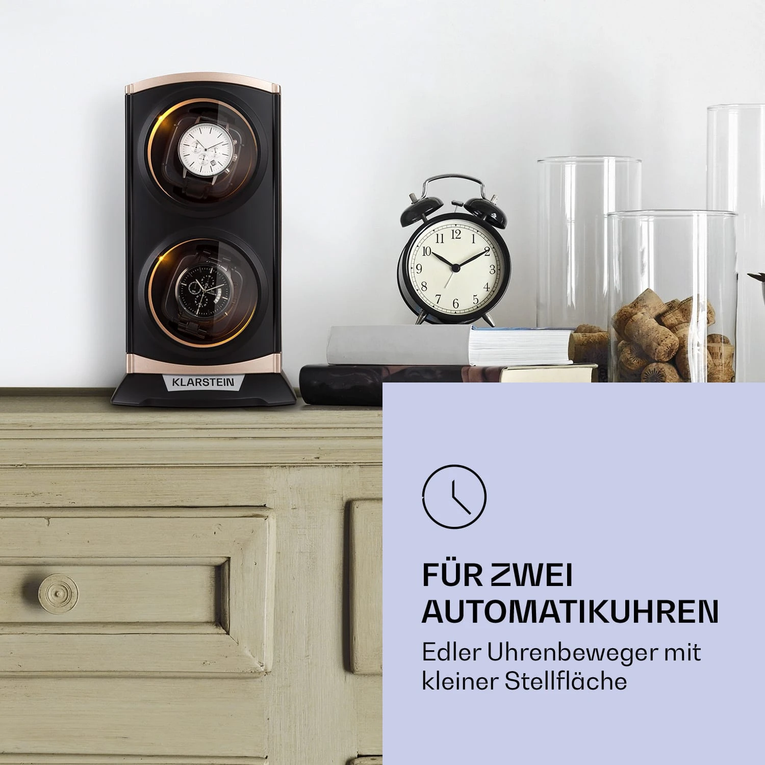 St. Gallen Premium Uhrenbeweger 2 Uhren 4 Geschwindigkeiten 2 St. Gallen Premium Uhrenbeweger 2 Uhren 4 Geschwindigkeiten – Bild 2