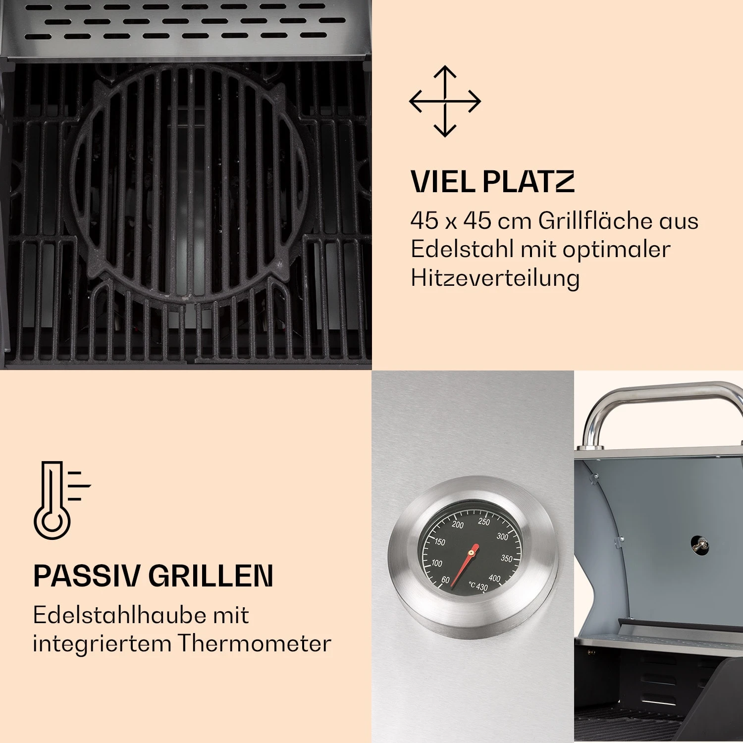 Lucifer 2 Gasgrill 2 X 3,6 KW Brenner 45x45cm Grill Edelstahl Mobil 4 Lucifer 2 Gasgrill 2 X 3,6 KW Brenner 45x45cm Grill Edelstahl Mobil – Bild 4