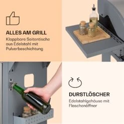 Lucifer 3 Gasgrill 3 X 3,6 KW Brenner 60x45cm Grill Edelstahl Mobil 12 Lucifer 3 Gasgrill 3 X 3,6 KW Brenner 60x45cm Grill Edelstahl Mobil -Klarstein 10040280 de 0005 logo