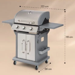 Lucifer 3 Gasgrill 3 X 3,6 KW Brenner 60x45cm Grill Edelstahl Mobil 15 Lucifer 3 Gasgrill 3 X 3,6 KW Brenner 60x45cm Grill Edelstahl Mobil -Klarstein 10040280 yy 0008 dimensions