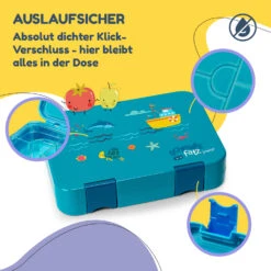 Junior Lunchbox 6 Fächer 21,3 X 15 X 4,5 Cm (BxHxT) BPA-frei -Klarstein 10040340 de 0003 usp
