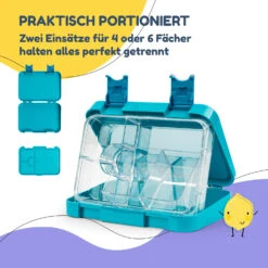 Junior Lunchbox 6 Fächer 21,3 X 15 X 4,5 Cm (BxHxT) BPA-frei -Klarstein 10040340 de 0004 usp