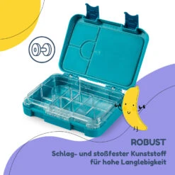 Junior Lunchbox 6 Fächer 21,3 X 15 X 4,5 Cm (BxHxT) BPA-frei -Klarstein 10040340 de 0006 usp