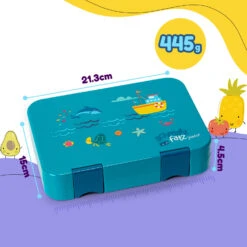 Junior Lunchbox 6 Fächer 21,3 X 15 X 4,5 Cm (BxHxT) BPA-frei -Klarstein 10040340 yy 0009 dimensions