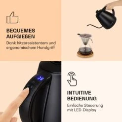 Garcon Wasserkocher 1L 2000W Warmhaltefunktion Schwanenhals Edelstahl -Klarstein 10040347 de 0005 logo