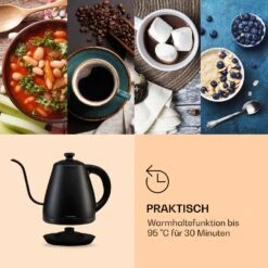 Garcon Wasserkocher 1L 2000W Warmhaltefunktion Schwanenhals Edelstahl -Klarstein 10040347 de 0006 logo