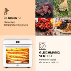 Shaftesbury Dörrautomat 700W Timer-Funktion 35-85°C Digitales Touch-Display 10 Shaftesbury Dörrautomat 700W Timer-Funktion 35-85°C Digitales Touch-Display -Klarstein 10040728 de 0004 logo