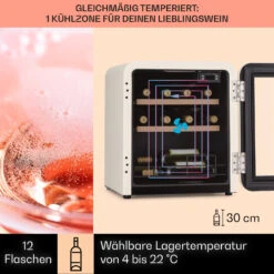 Vinetage 12 Getränkekühler Kühlschrank 48 Liter 4-22°C Retro-Design -Klarstein 10040740 de 0003 logo