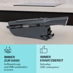LARMA Akku-Handstaubsauger Kabellos Beutellos Akkubetrieben 32 Min Laufzeit Max. -Klarstein 10041135 de 0004 usp
