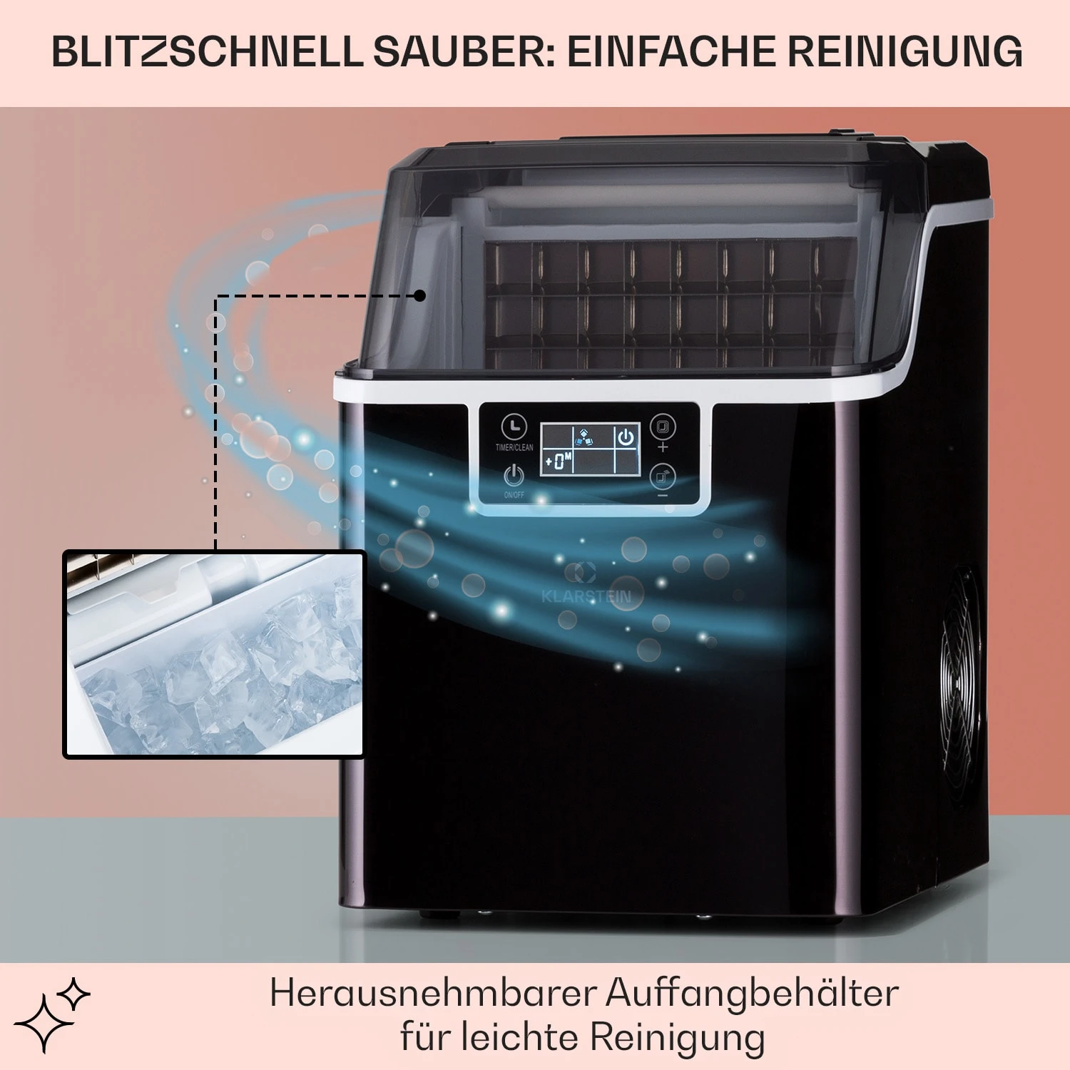 Chios Eiswürfelmaschine 20 Kg/24 H Auto-Clean 3,2-Liter Wassertank 5 Chios Eiswürfelmaschine 20 Kg/24 H Auto-Clean 3,2-Liter Wassertank – Bild 5