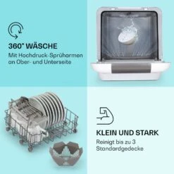 Melville 3 Geschirrspüler Freistehend Installationsfrei 3 Gedecke -Klarstein 10041183 de 0005 logo