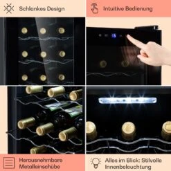 Barolo 15 Uno Weinkühlschrank 48 Ltr 15 Flaschen 11-18°C SingleZone 13 Barolo 15 Uno Weinkühlschrank 48 Ltr 15 Flaschen 11-18°C SingleZone -Klarstein 10041207 de 0005 usp