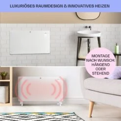 Bansin Crystal Smart Konvektions-Heizgerät 1500W 5 - 50 °C App-Steuerung -Klarstein 10041210 de 0007 usp