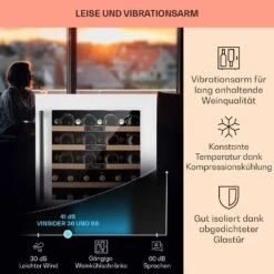 Vinsider 36 Built-In Uno Einbau-Weinkühlschrank 36 Flaschen 92 Ltr Edelstahl -Klarstein 10041287 de 0004 usp